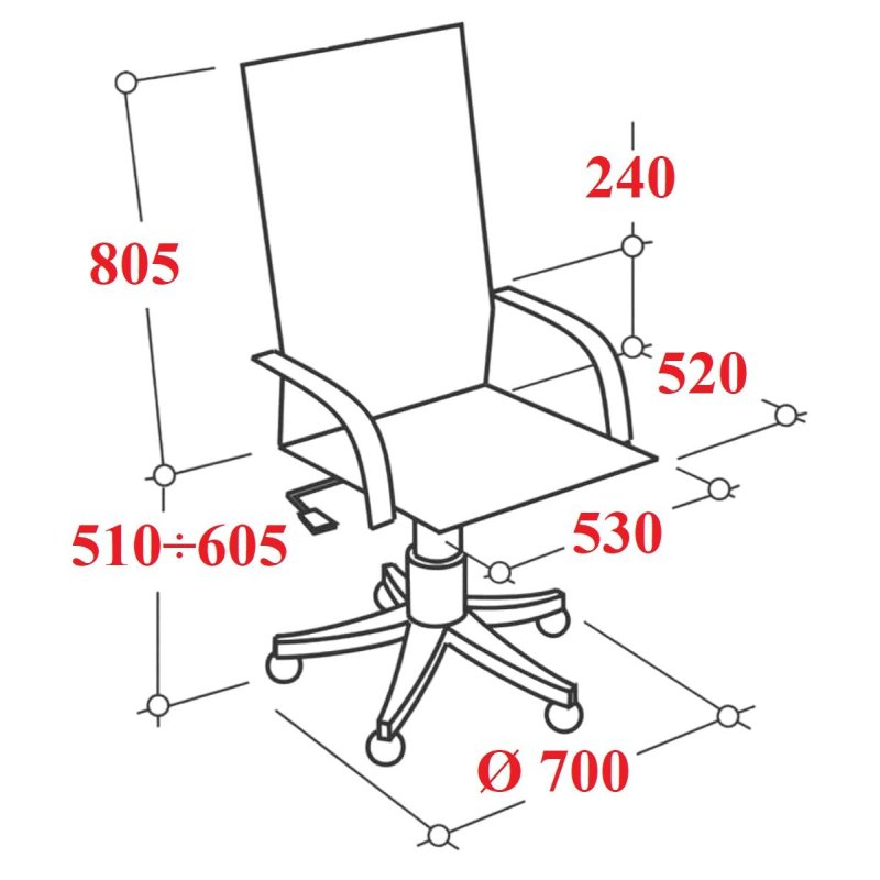 Кресло VT_EChair-555 TPU кожзам черный хром N