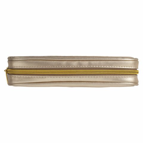 Пенал-косметичка BRAUBERG SPARKLE на молниимягкийзолотистый22×4х7 см270050