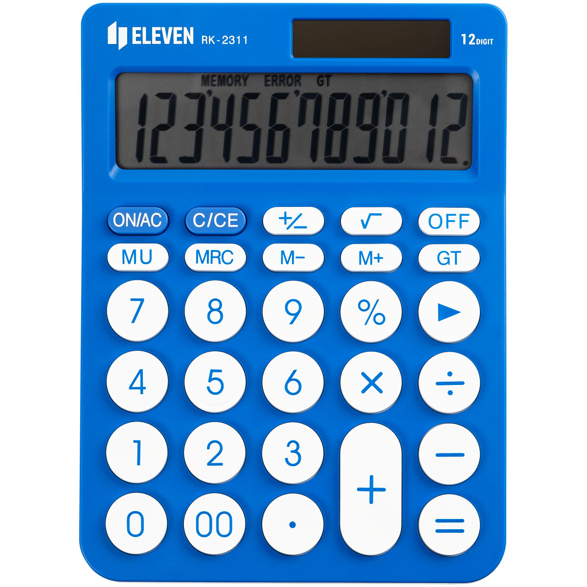 Калькулятор настольный Eleven RK-2311-BL, 12 разрядов, двойное питание, 143×192×26мм, голубой