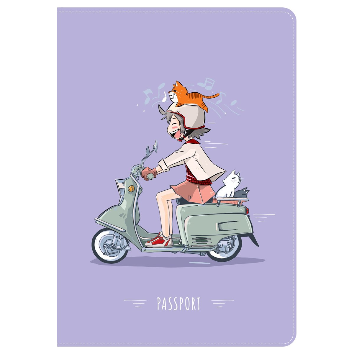 превью Обложка для паспорта MESHU «CatBike», ПВХ, 2 кармана