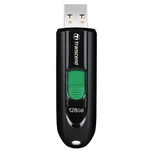Флеш-диск 128GB TRANSCEND JetFlash 790C, разъем USB 3.2, черный/зеленый