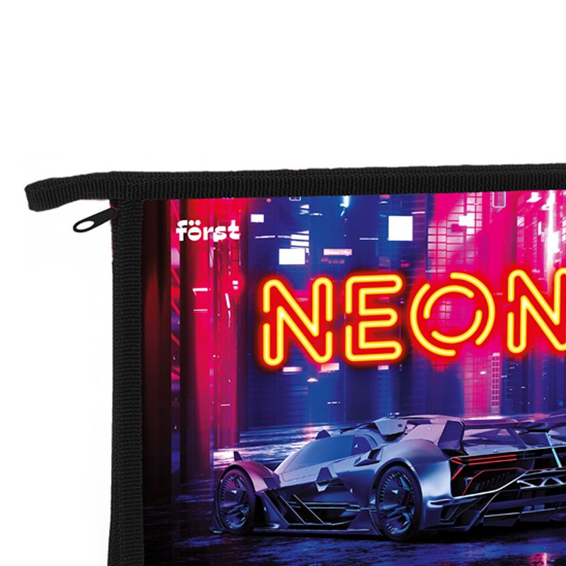превью Папка для тетрадей 1 отделение, А5, Först «Neon knights», 240×205×40мм, пластик, на молнии