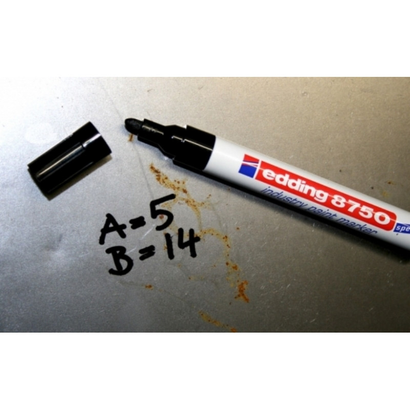 Маркер для промышленной графики Edding (белый, 2-4мм, металлический корпус)