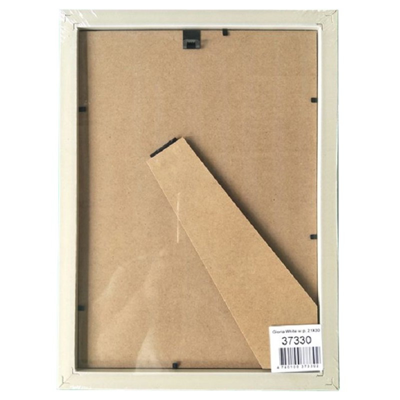 Рамка пластиковая с паспарту Gloria White 21×30 см белая