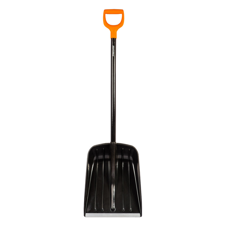 Лопата для уборки снега Fiskars Solid пластиковая 35.5 см с черенком