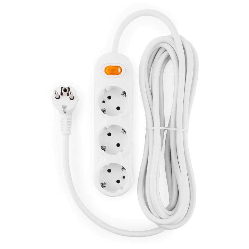Удлинитель Power Cube, 3р/5 м с/з выкл., 3500 Вт, 16 А(PC-1-5М)