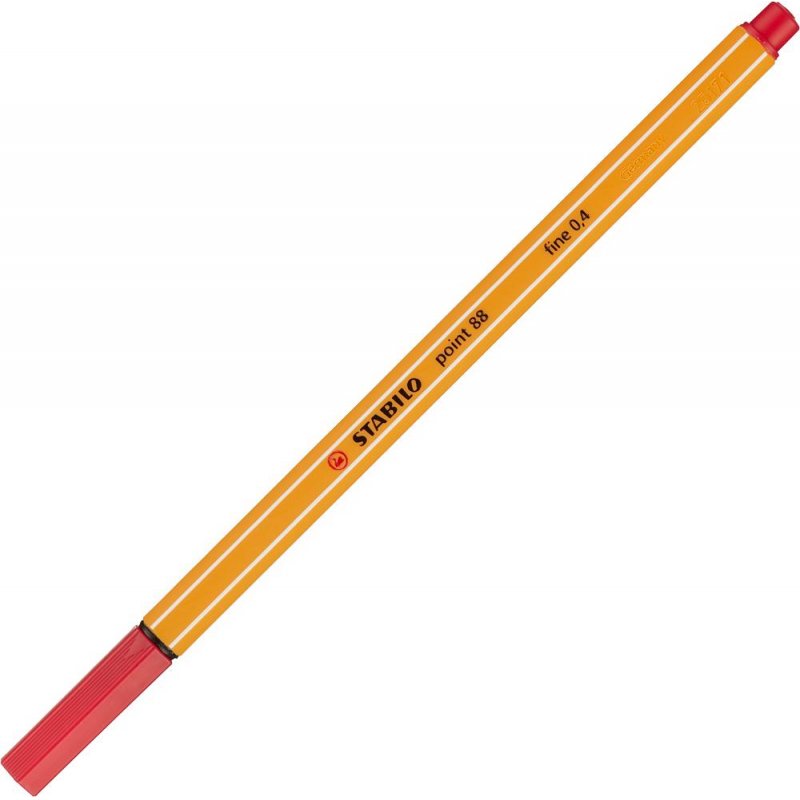 Ручка капиллярная STABILO «Point», толщина письма 0.4 мм, темно-красная