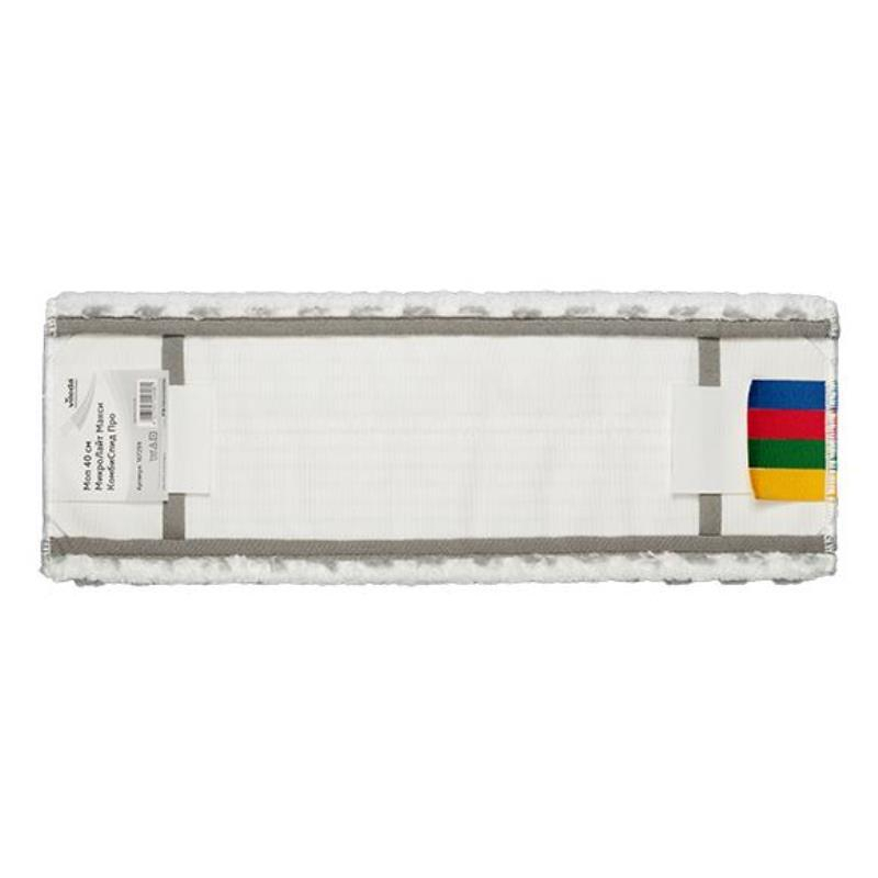 Насадка МОП плоская Vileda МикроЛайт Макси КомбиСпид Про полиэстер 42×15.5 см белый/серый (арт. производителя 167299)