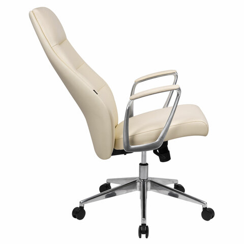 Кресло BRABIX PREMIUM ''Adept EX-752'', синхромеханизм, алюминий, экокожа, бежевое