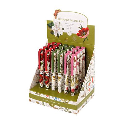 Ручка шариковая масляная BRUNO VISCONTI PrimeWrite Flora, СИНЯЯ, ассорти, линия 0.5мм