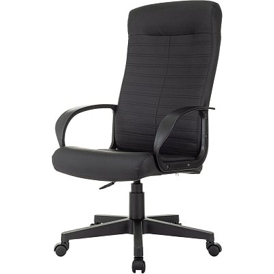 Кресло VB_EChair 659LT PU черный эко. кожа крестов. пластик
