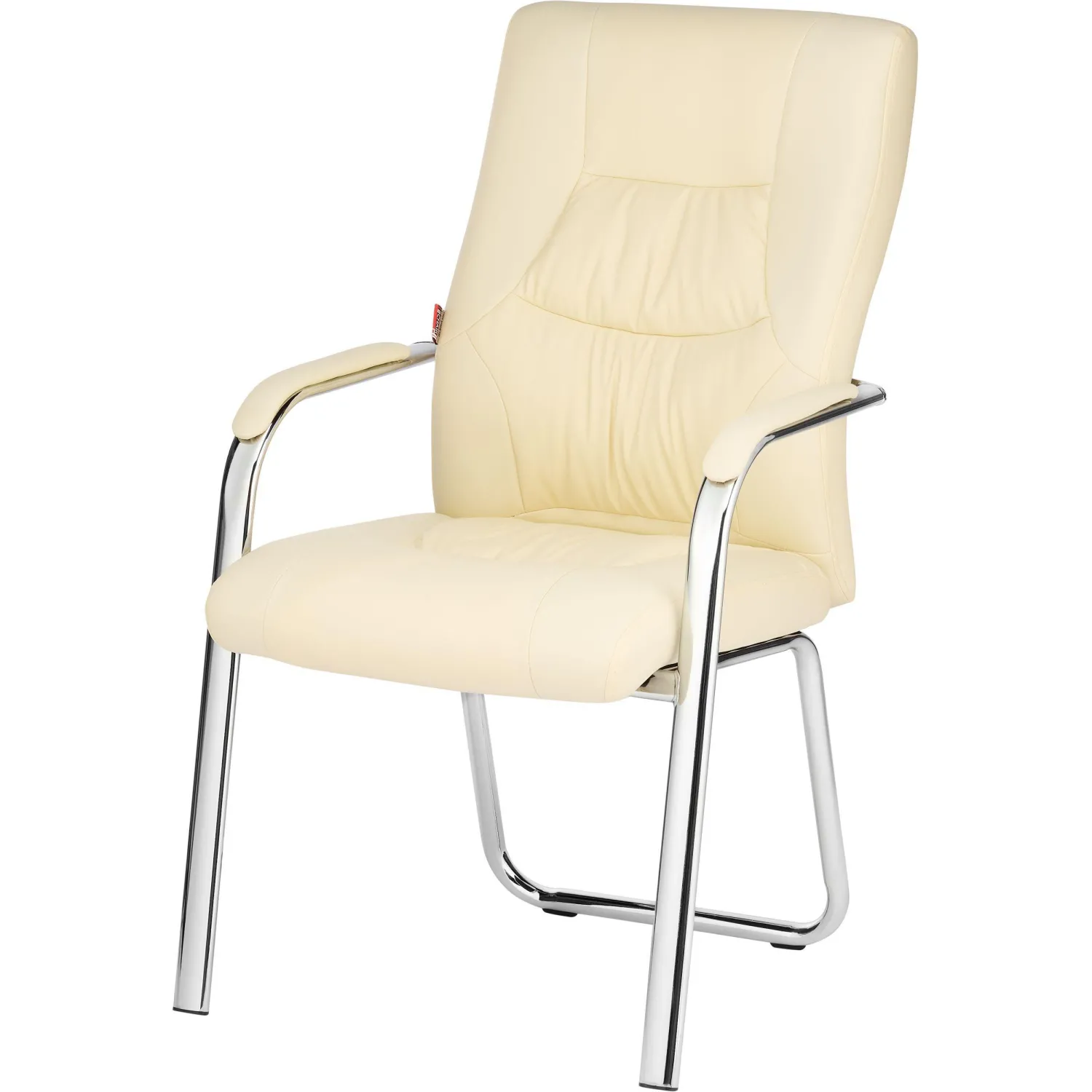 Конференц-кресло Easy Chair 807 VPU бежевое (экокожа, металл хромированный)