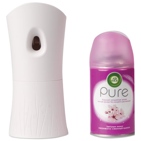 Автоматический освежитель воздуха Air Wick Pure + сменный баллон Цветущая вишня 250 мл