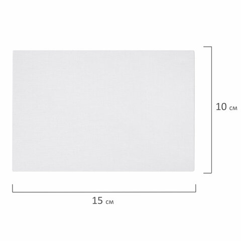 Холст на картоне (МДФ), 10×15 см, 280 г/м2, грунтованный, 100% хлопок, BRAUBERG ART CLASSIC