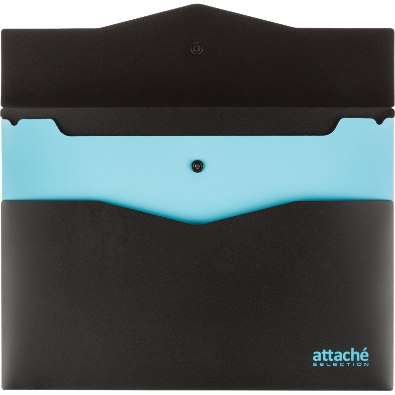 Папка-конверт на кнопке Attache Selection Black&Blue, А4