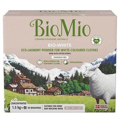 Порошок стиральный автомат BioMio Bio White 1.5 кг (для белого белья)