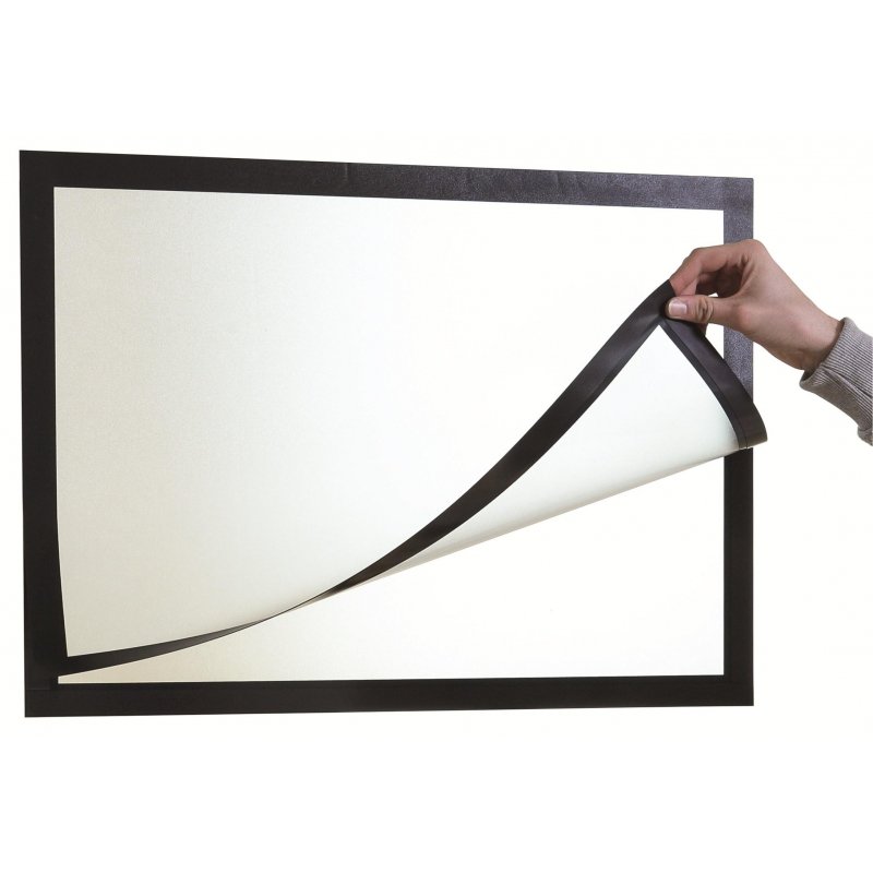 Информационный стенд настенный Durable Duraframe Poster А2 пластиковая черная (магнитная рамка)