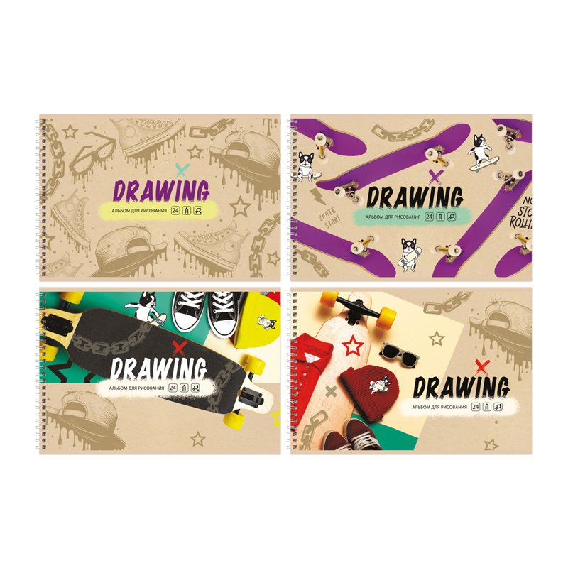 превью Альбом для рисования 24л., А4, на гребне BG «Drawing»