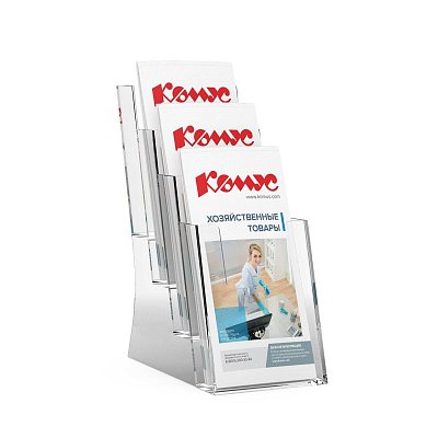 Подставка настольная Квартет 1/3 А4 вертик, 4 отд, 
