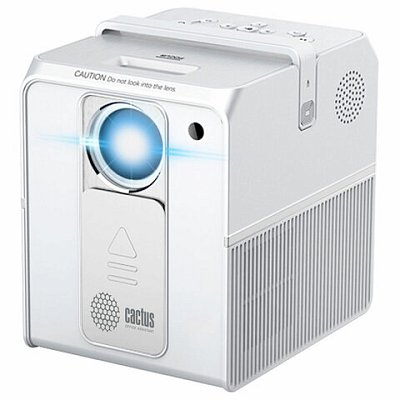 Проектор CACTUS CS-PRC.04WT. WUXGA-A, LCD, 1920×1080, 16:9, 3500 лм, 1000:1, 1.35 кг, серебряный