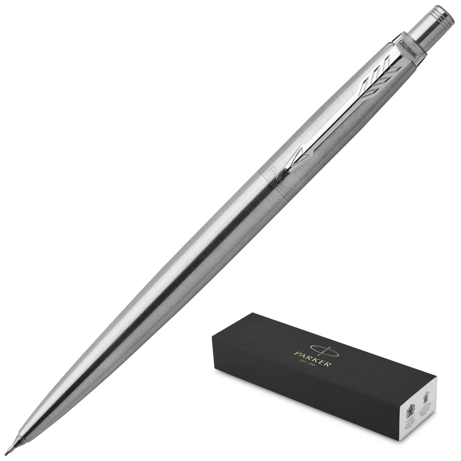 Карандаш механический стальной Parker Jotter Stainless Steel CT 0.5 мм с ластиком (артикул производителя 1953381)