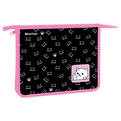 Папка для тетрадей 1 отделение, А5 Berlingo «Kitty», 240×205×40мм, пластик, на молнии