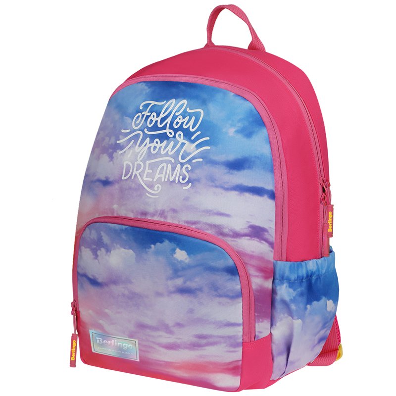 превью Рюкзак Berlingo Light «Sky pink» 39.5×28×16см, 2 отделения, 3 кармана, уплотненная спинка
