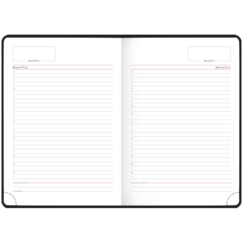 Ежедневник недатир. A5, 136л., кожзам, OfficeSpace «Winner», бордовый