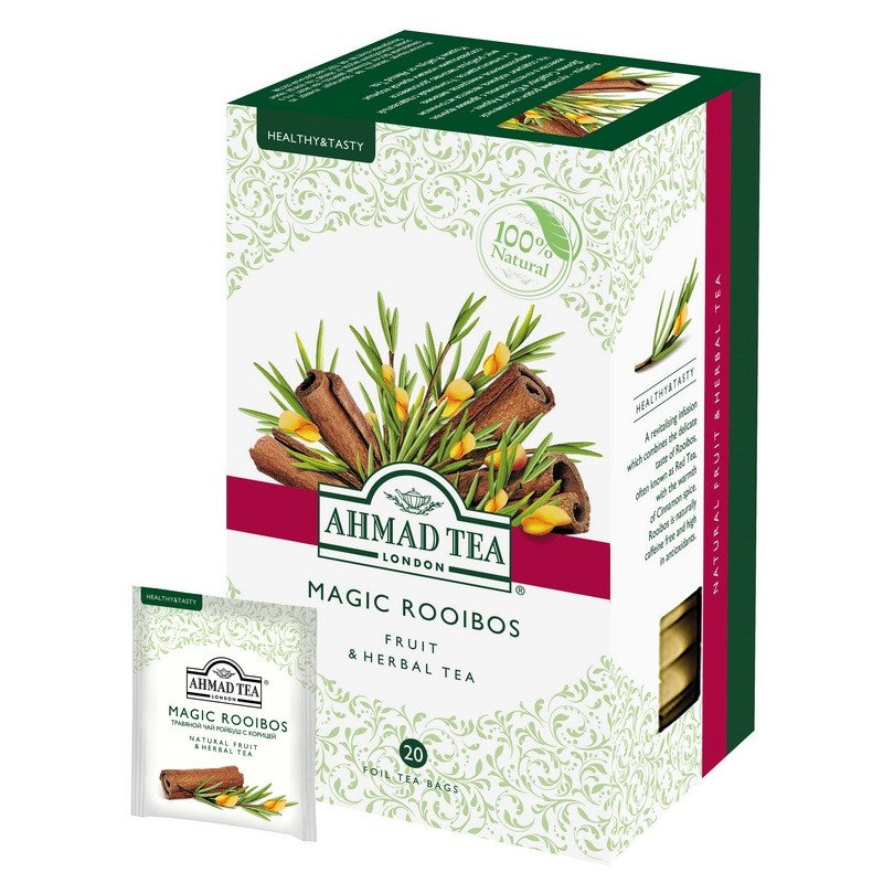 превью Чай Ahmad Tea Magic Rooibos травяной с корицей 20 пакетиков
