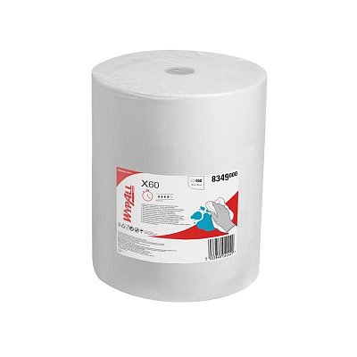 Нетканый протирочный материал Wypall X60 белый (650 листов в упаковке)