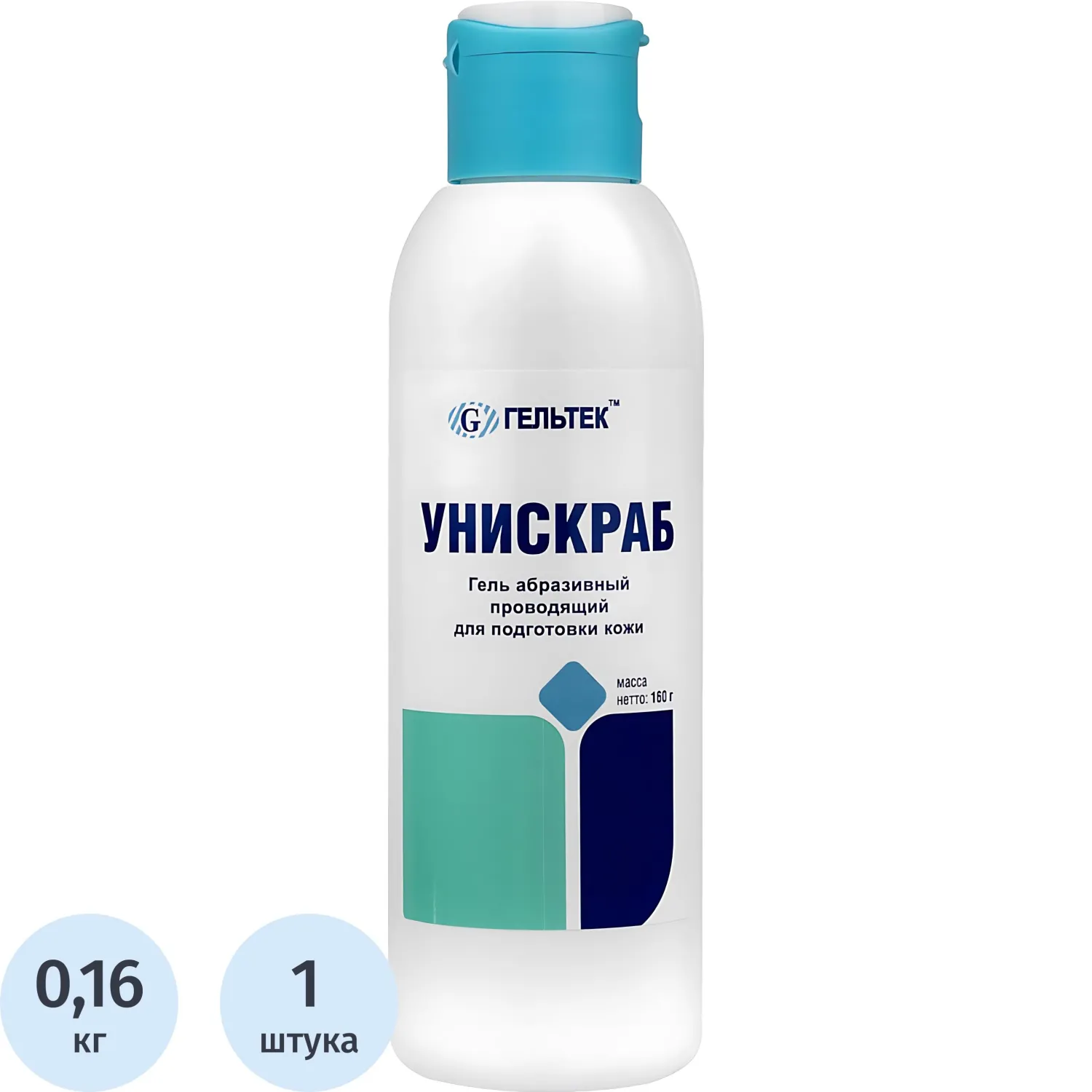 превью Гель для ЭКГ, ЭМГ, ЭЭГ Унискраб высокой вязкости цветной 160 г