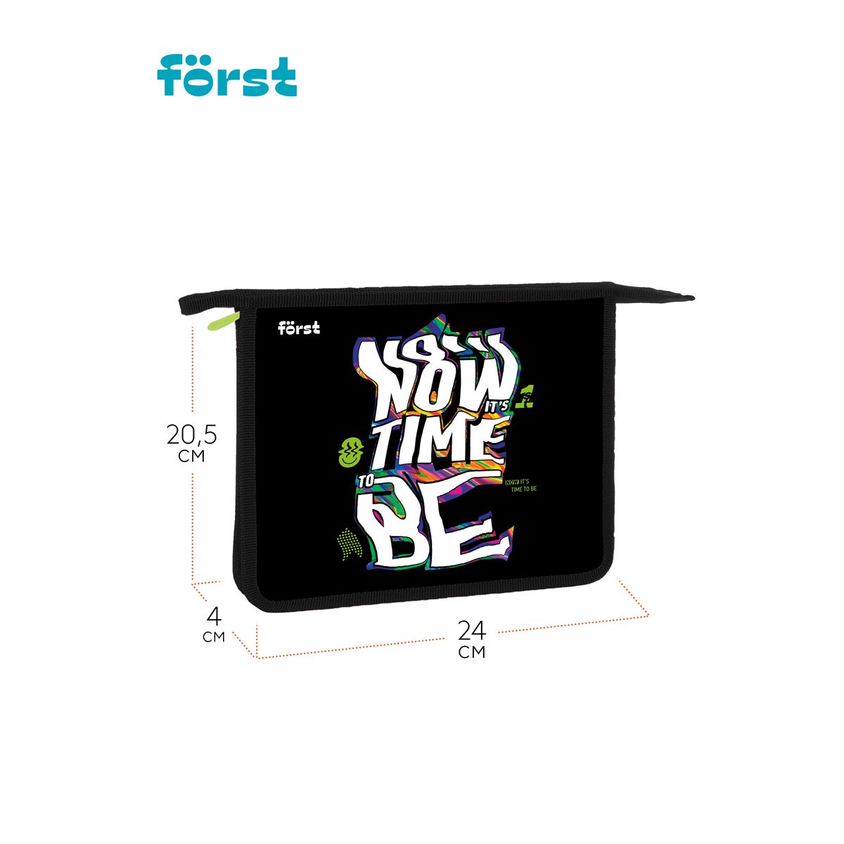 Папка для тетрадей 1 отделение, А5, Först «Be the 1st», 240×205×40мм, пластик, на молнии