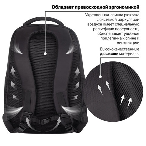 Рюкзак BRAUBERG URBAN универсальныйс отделением для ноутбуканагрудный ремешокImpulse46×16х32 см229875