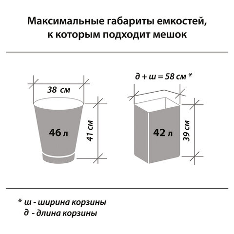 Мешки для мусора, 60 л, ЛАЙМА, комплект 20 шт., рулон, ПНД, стандарт, 60×70 см, 10 мкм, черные