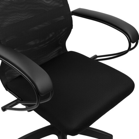 Кресло офисное BRABIX PREMIUM «Ultimate EX-800» пластик, плотная двойная сетка Х2, черное