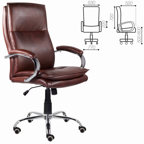 Кресло офисное BRABIX PREMIUM «Cuba EX-542»экокожакоричневое532550