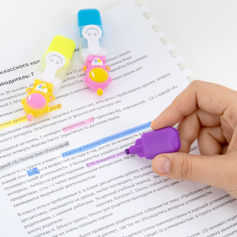 Набор текстовыделителей с топперами 6 ЦВЕТОВ НЕОН, «КОСМО», линия 1-4 мм, FUNSTER (ФАНСТЕР)