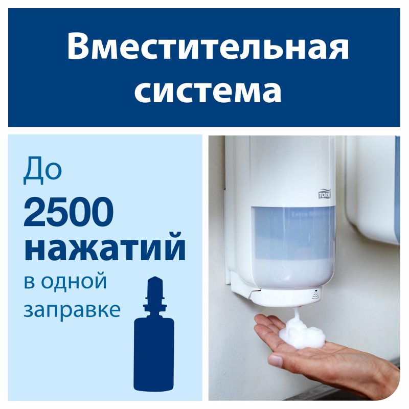 Дозатор для жидкого мыла TORK сенсорный 1л S4 белый 561600