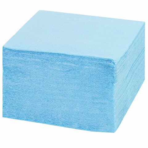 Салфетки бумажные, 250 шт., 24×24 см, ЛАЙМА, синие (пастель), 100% целлюлоза, 111951