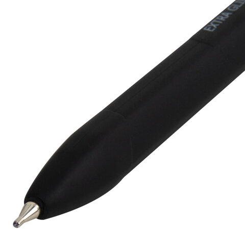 Ручка шариковая масляная автоматическая BRAUBERG «Extra Glide RT SOFT BLK», СИНЯЯ, игольчатый наконечник 0.7 мм, линия 0.5 мм