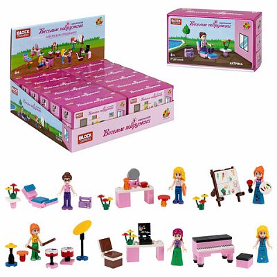 Конструктор пластиковый Blockformers «ВЕСЕЛЫЕ ПОДРУЖКИ», АССОРТИ, 6 видов, дисплей, 1TOY
