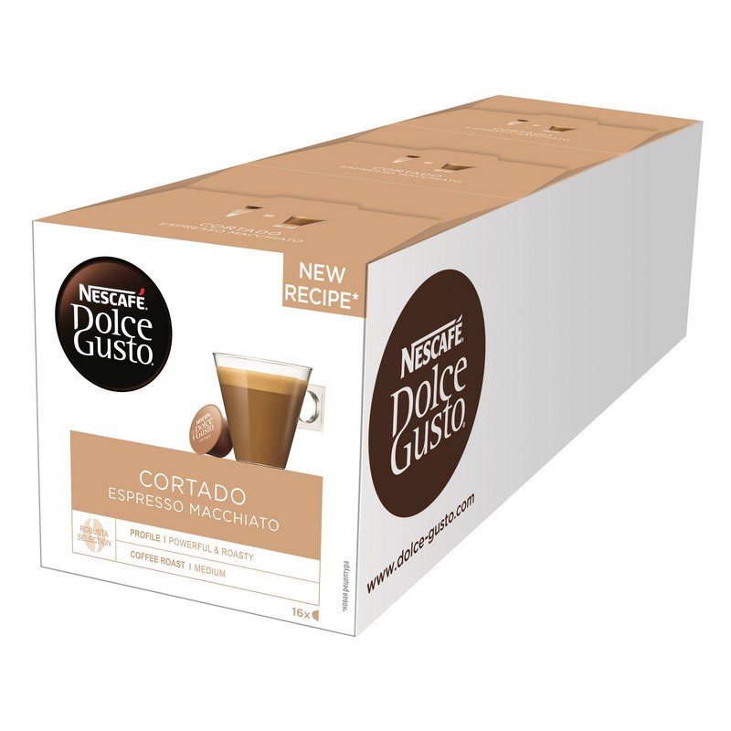 Капсулы для кофемашин NESCAFE DOLCE GUSTO эспрессо с молоком 16x200г.