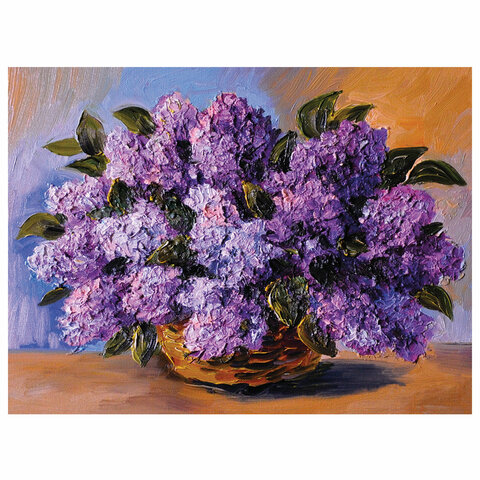Картина стразами (алмазная мозаика) 30×40 см, ОСТРОВ СОКРОВИЩ «Пушистая сирень», без подрамника