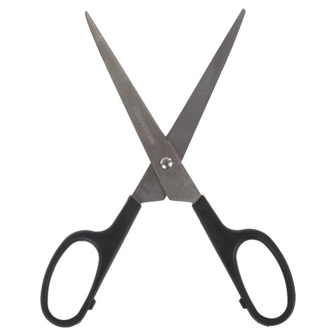 Ножницы BRAUBERG «Standard» 180 мм, классической формы, черные, 237096
