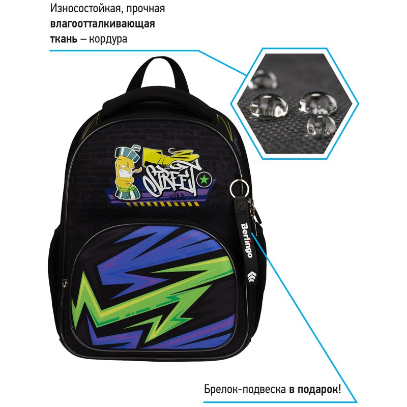 Ранец Berlingo Profi «Street vibe» 36×28×14см, 2 отделения, 4 кармана, анатомическая спинка