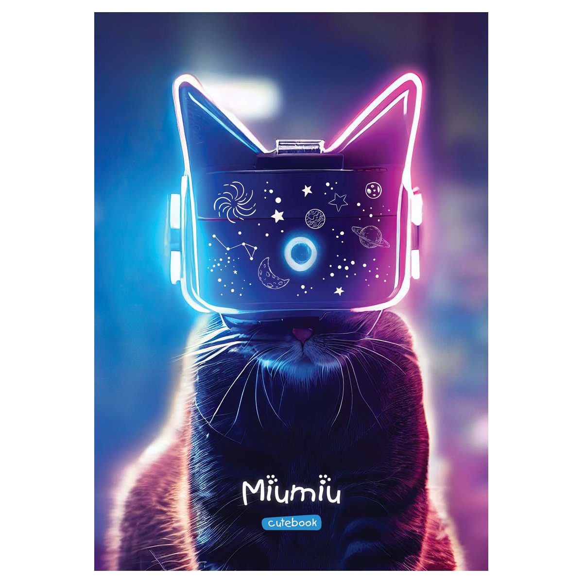 Тетрадь 40л., А5, клетка MESHU «Miumiu», матовая ламинация, тиснение фольгой, ЕВРО