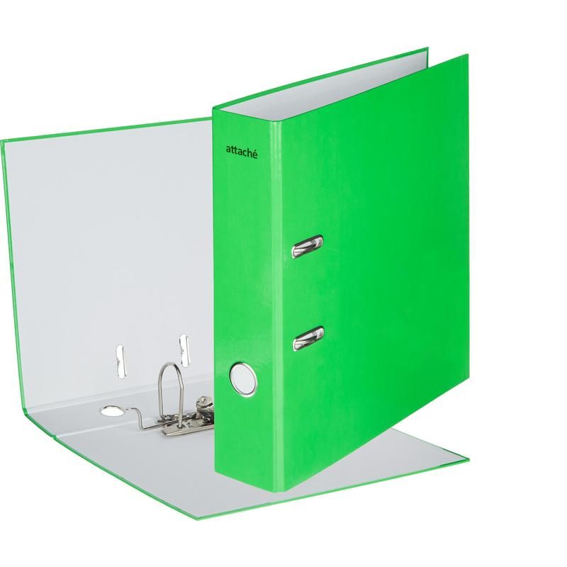 превью Папка-регистратор Attache Neon 75 мм зеленая