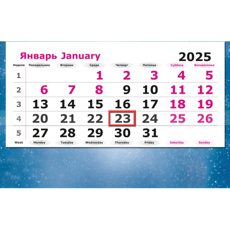 Календарь настенный 3-х блочный 2025, Зимняя Сказка, 305×780, 80г/м2