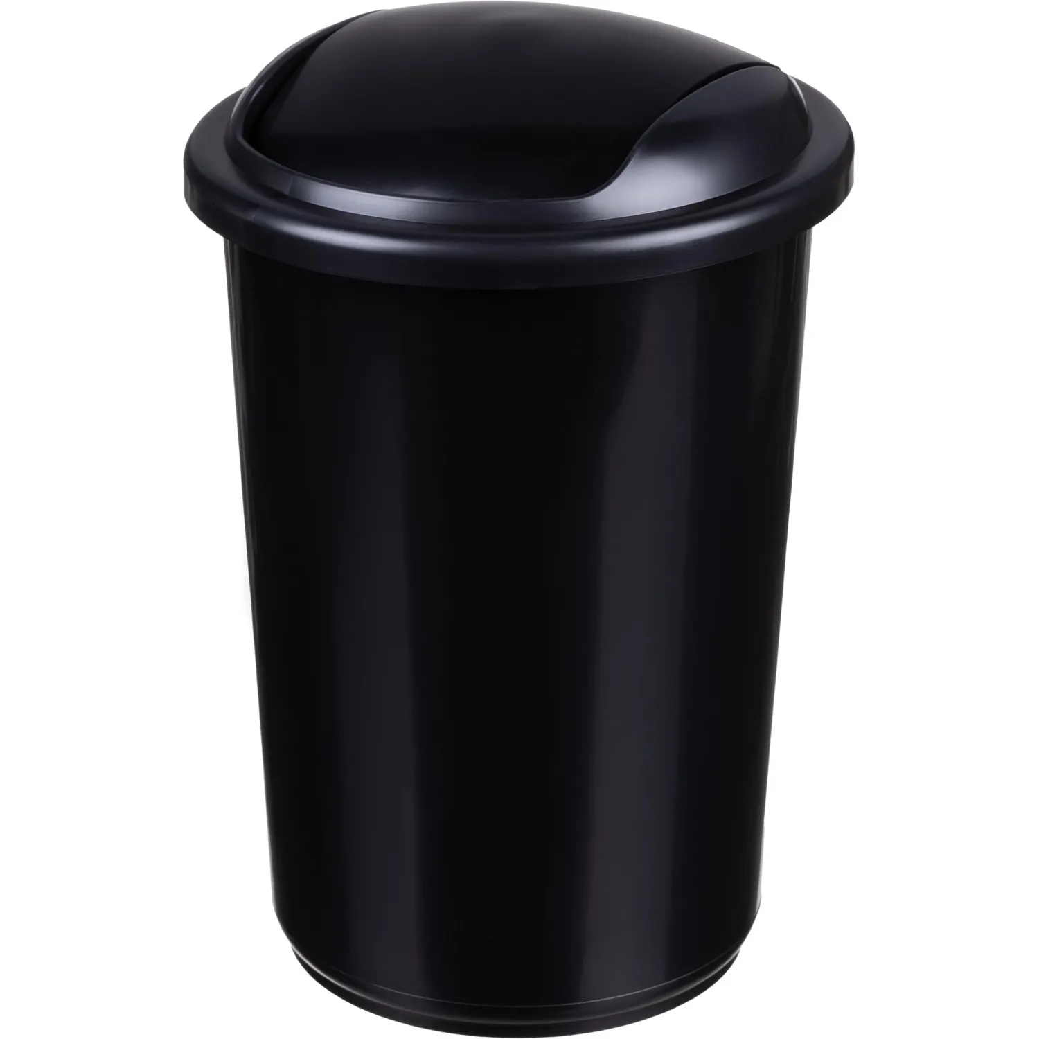 Ведро мусорное Uniplast 12 л пластик с крышкой чёрное (36x25.5x25.5 см)