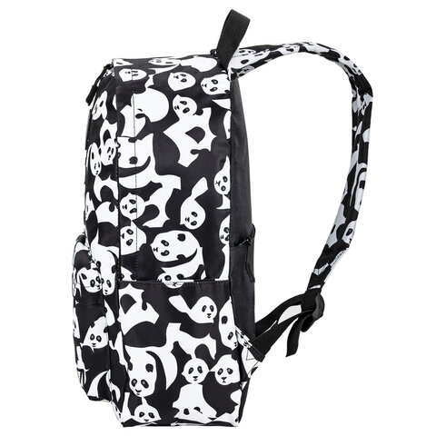 Рюкзак BRAUBERG POSITIVE универсальный, потайной карман, «Pandas», 42×28х14 см
